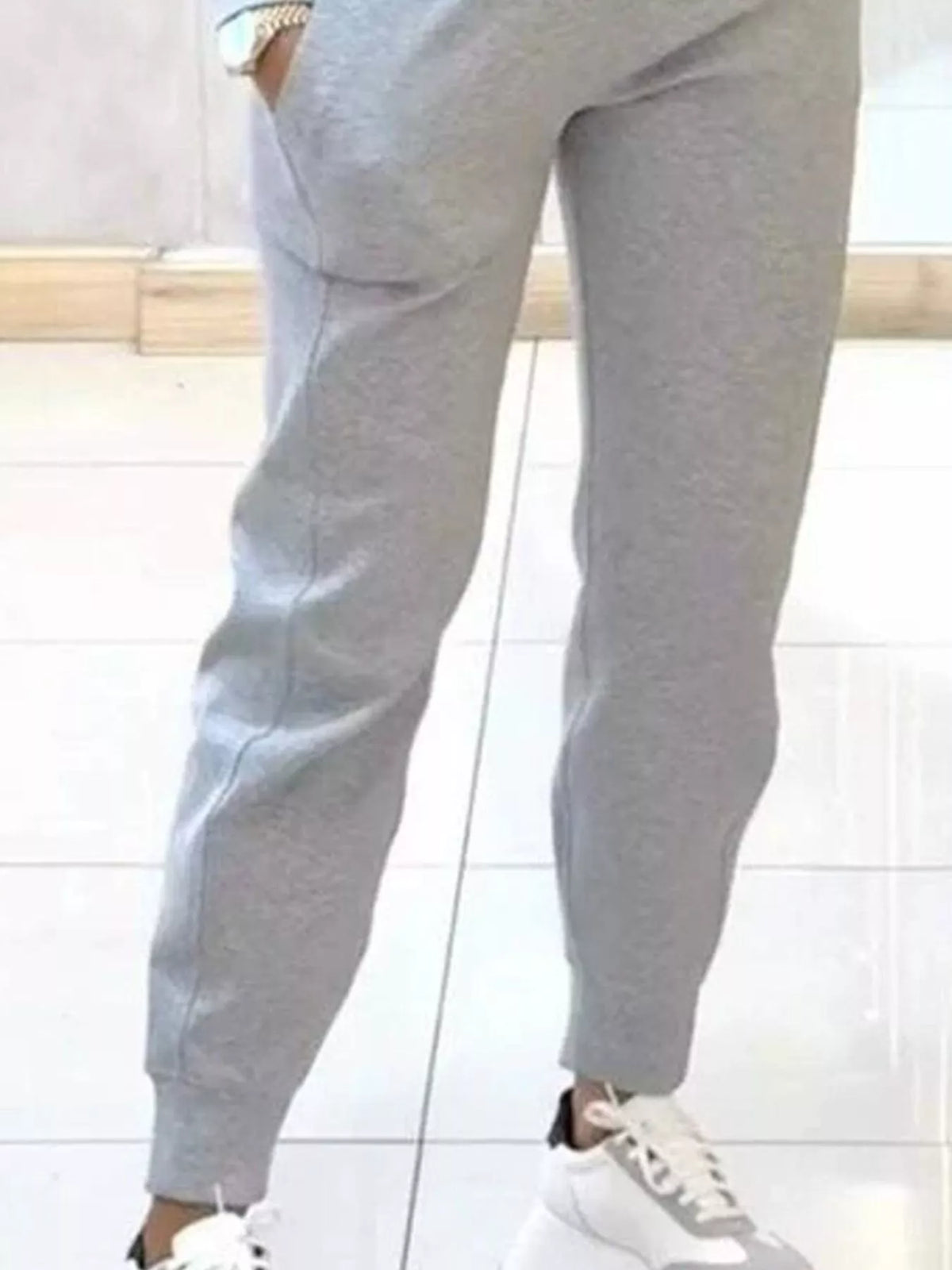 Casual Chic Cropped Sweatshirt and Jogger Set