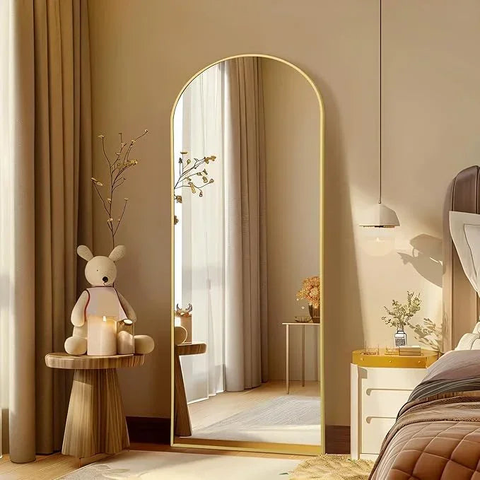 Large Arched Mirror - Gold Frame