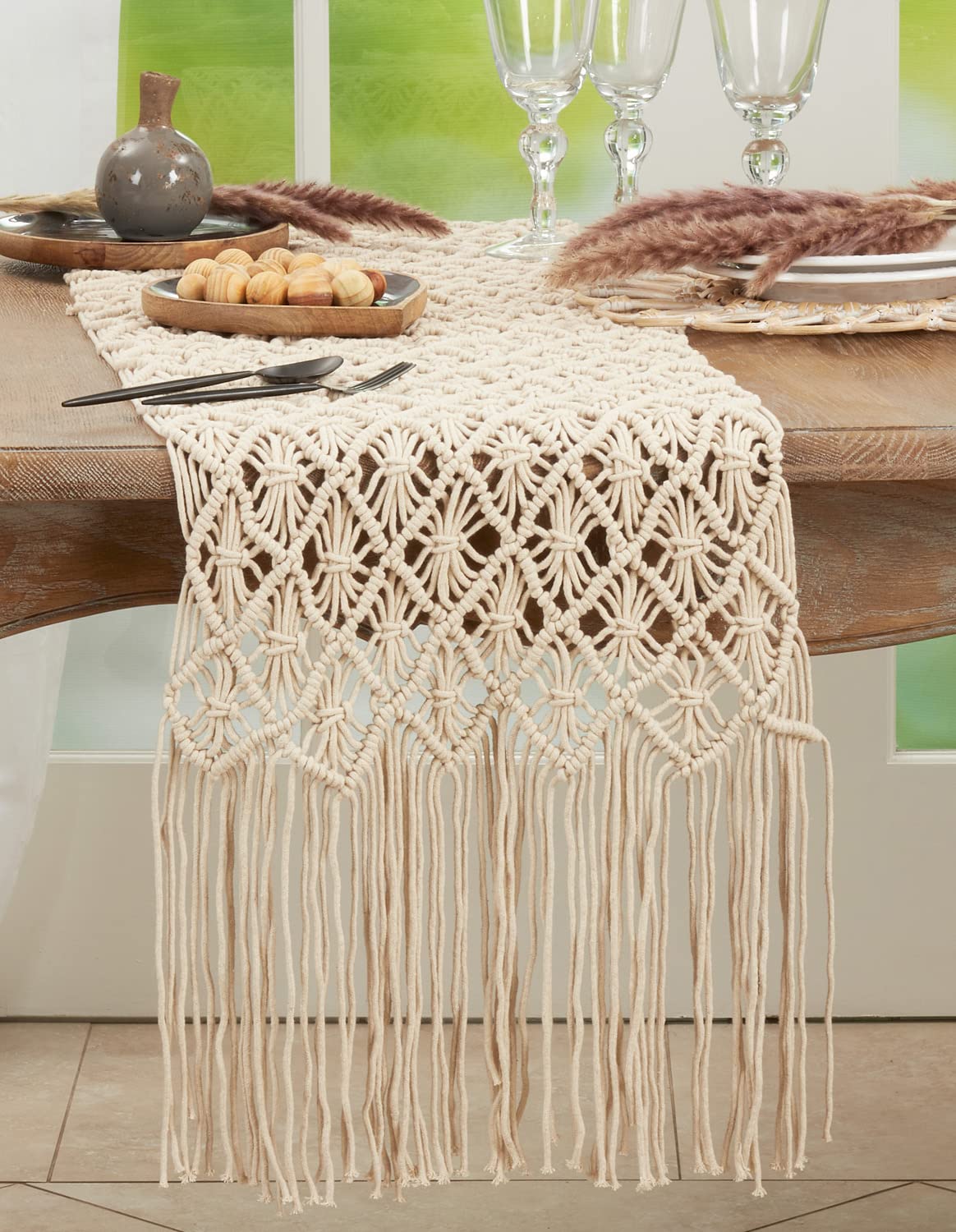 Bohemian Macramé Table Runner
