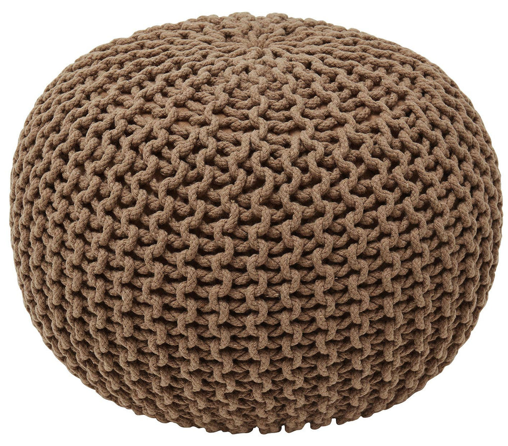 Cotton Classic Braid Pouf Ottoman