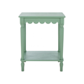 Mattie Scalloped Side Table in Mint Green