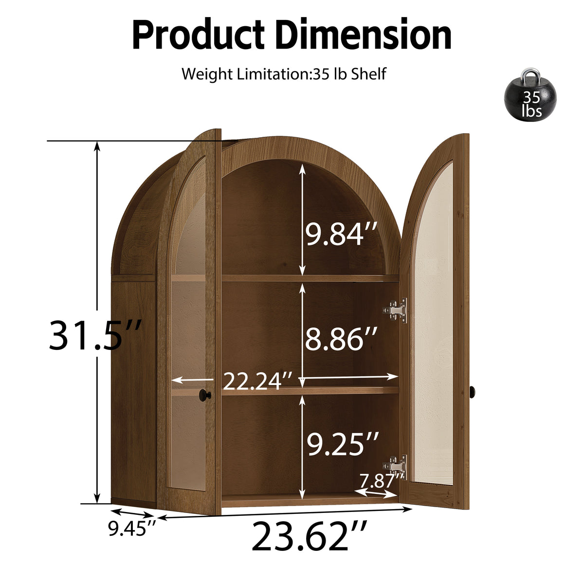 Arched Wall Mounted Cabinet