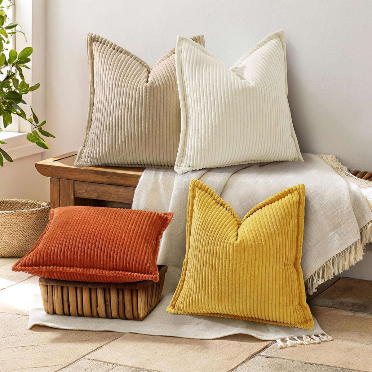 Corduroy Pillow Covers - Set of 2