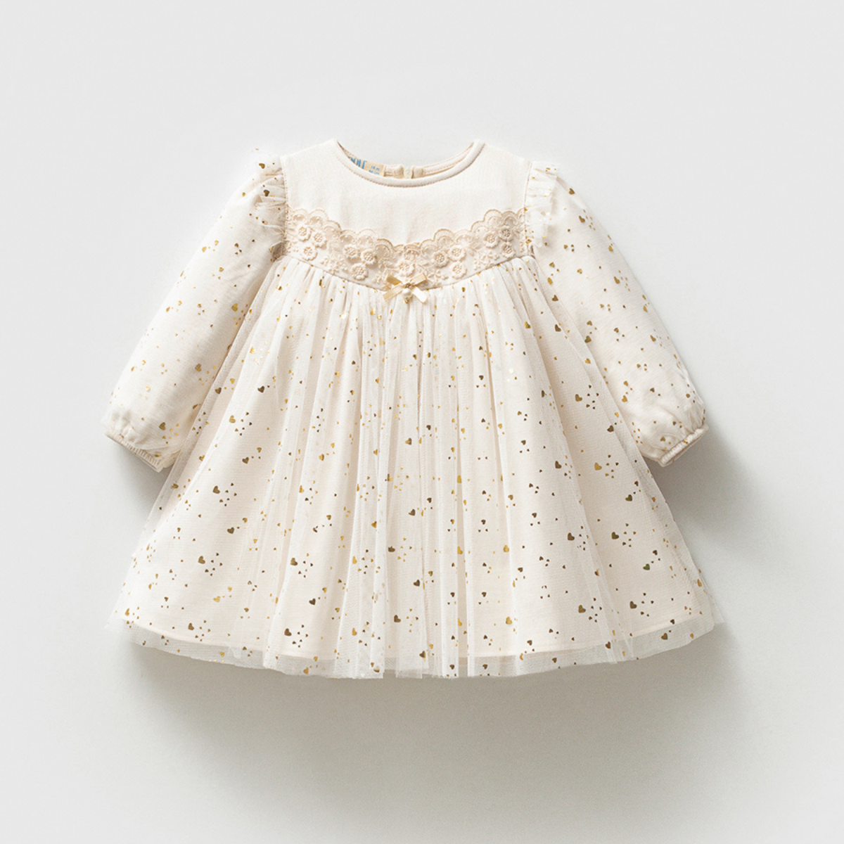 Elodie Dress – Ivory & Gold Dress