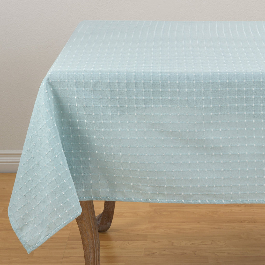 Modern Stitched Linen Tablecloth or Napkins
