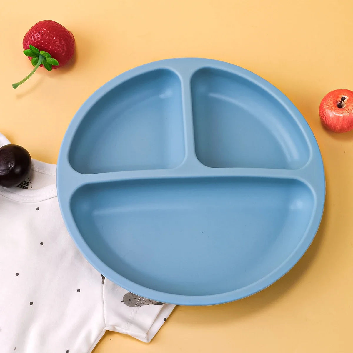 Compartmentalized Plate with Suction - Silicone
