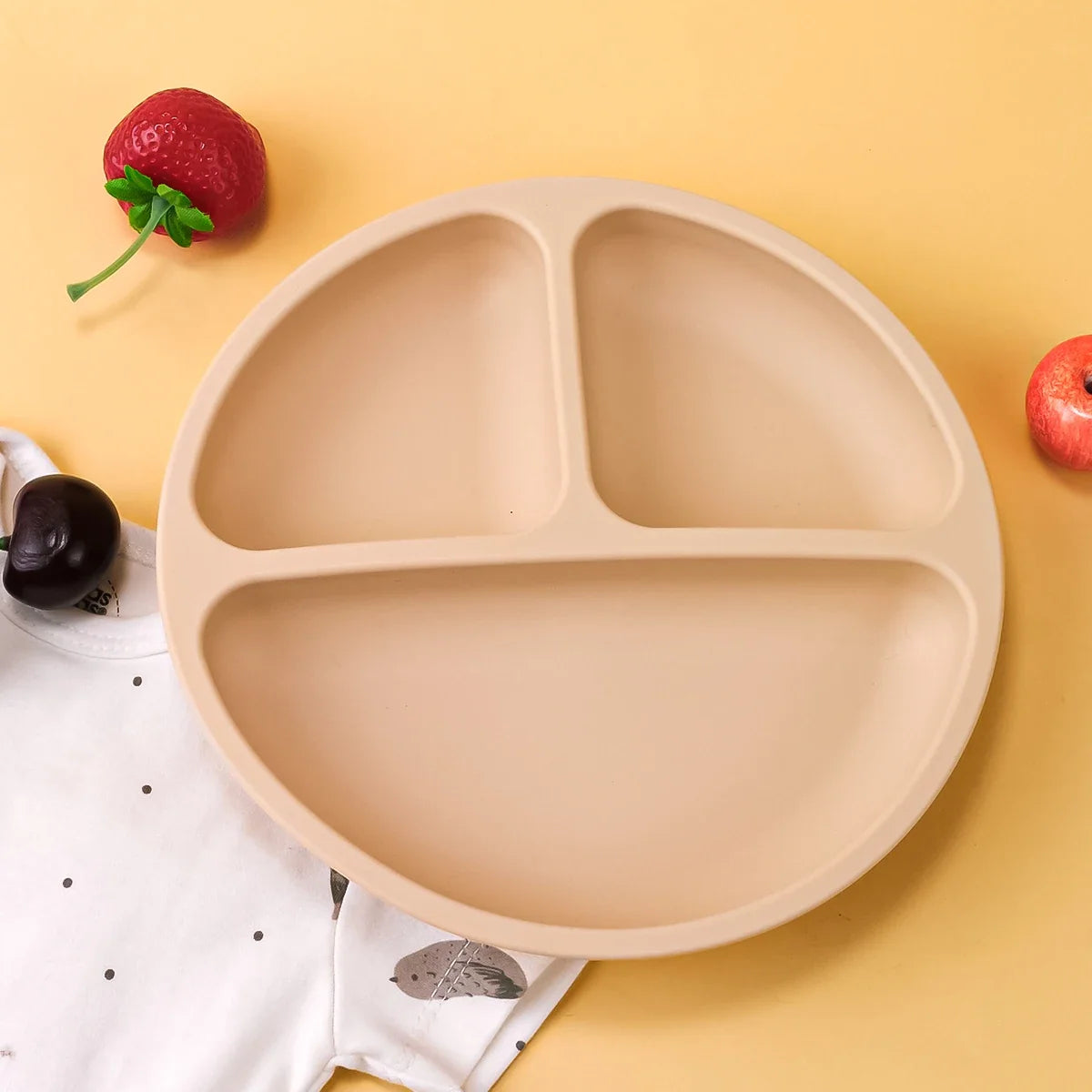 Compartmentalized Plate with Suction - Silicone