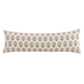 Delilah Block Print Pillow in Pink & Green - 14"x 36"