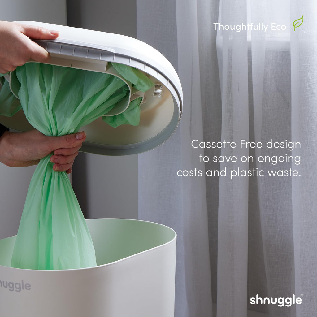 Shnuggle Eco-Touch Diaper Pail + 30 Bag Liners