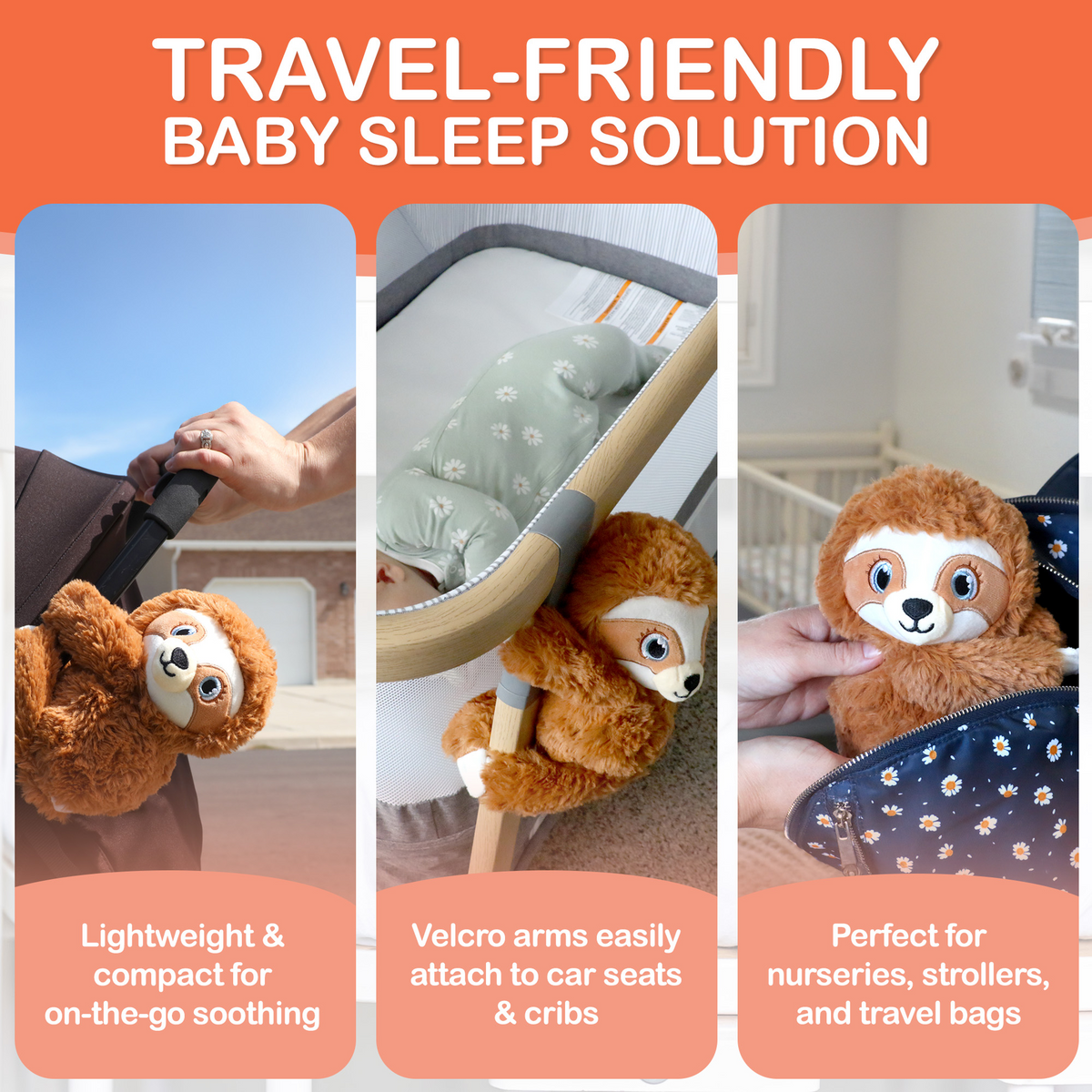 Baby Shusher Sloth – Real Shushing Sound & Smart Cry Detection