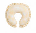 Yellow Gingham Ruffle Nursing Pillow Cover