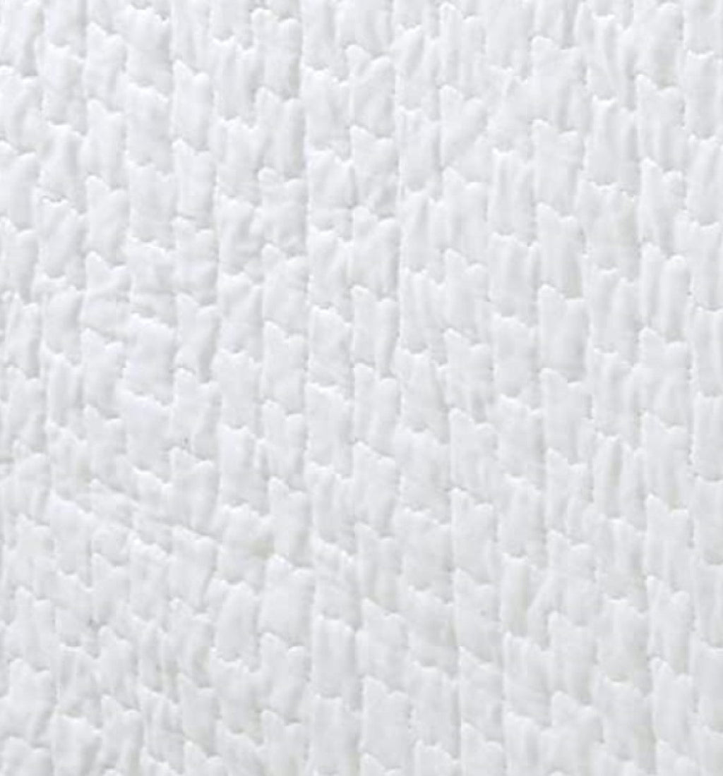 Tailored Bed Skirt White Quilted Matelasse Scalloped Cotton Dust Ruffle 16" Drop