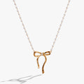 Alex + Ani Bow Pearl Coquette Necklace