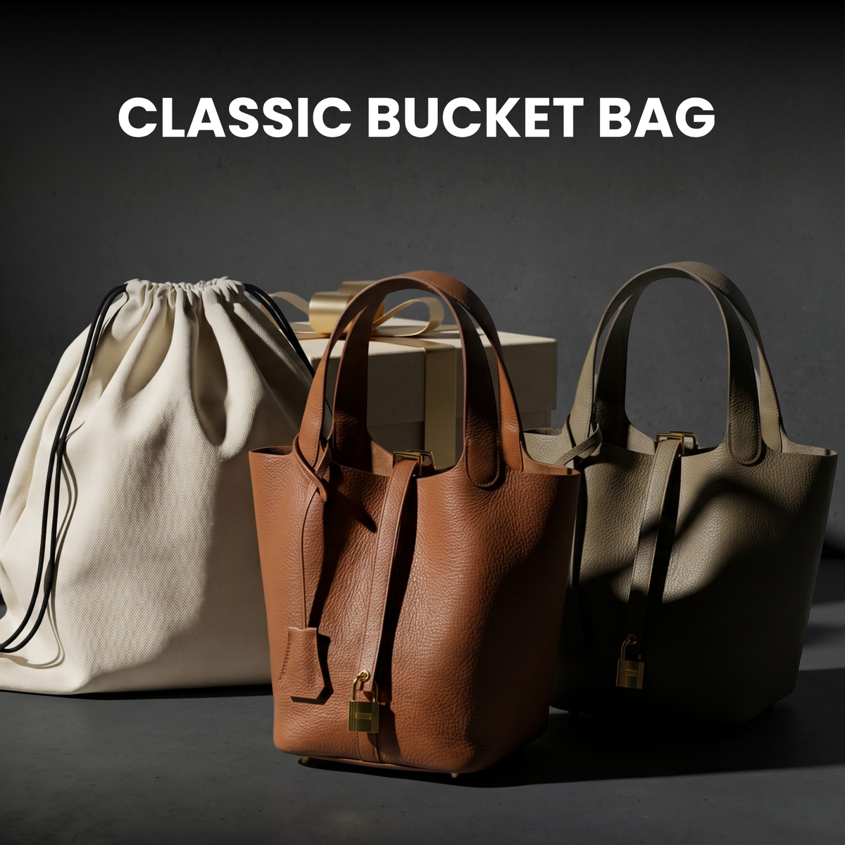 Leather Bucket Bag