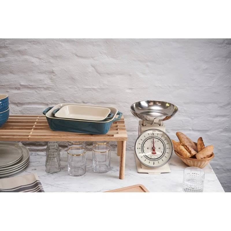 Set of 2 - Ceramic Stoneware Baking Dish Set in Blue