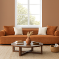 Sunset Collection Mid-Century Modern Fabric Sofa