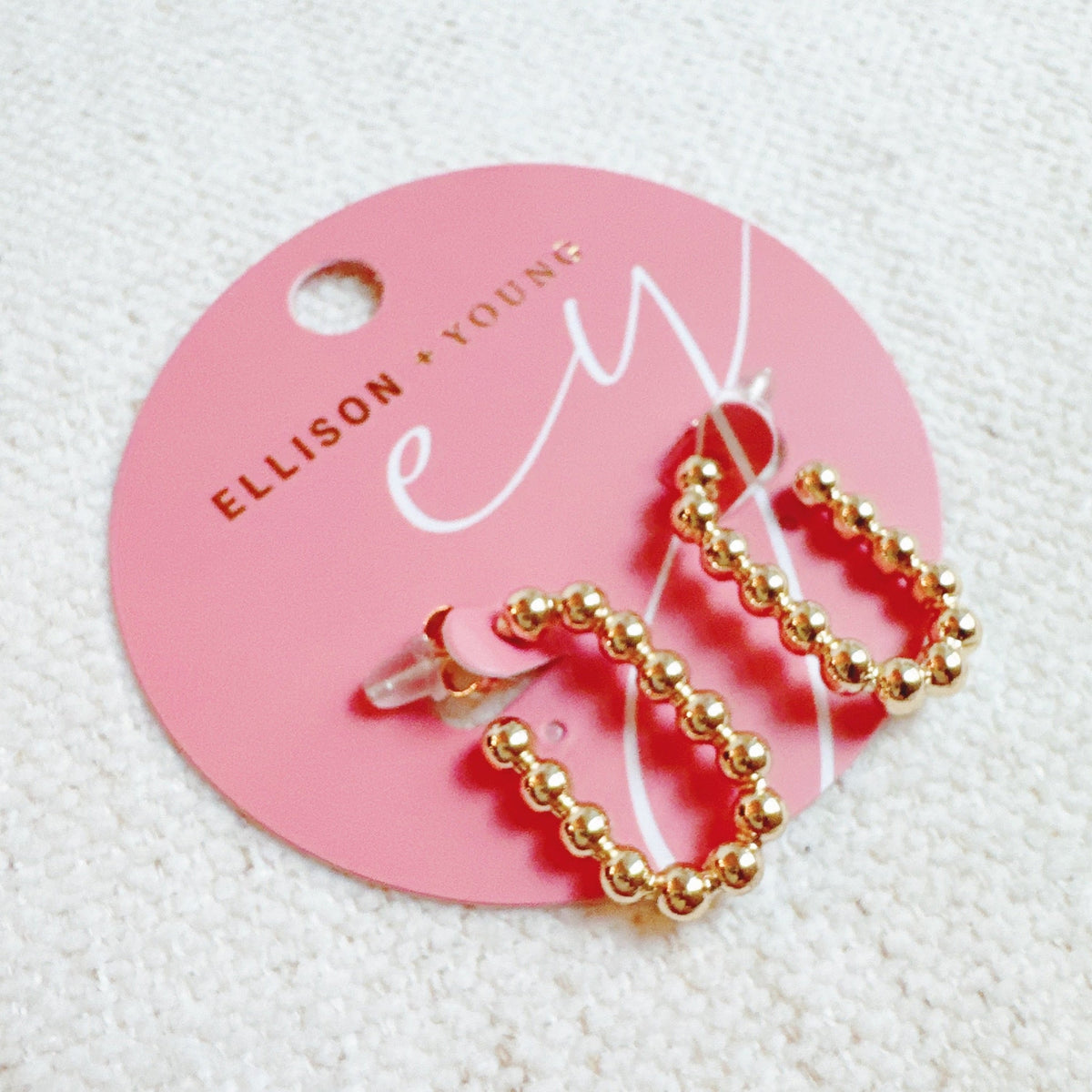Dotty Square Hoop Earrings