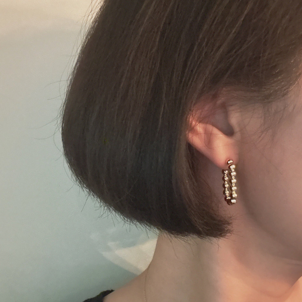 Dotty Square Hoop Earrings