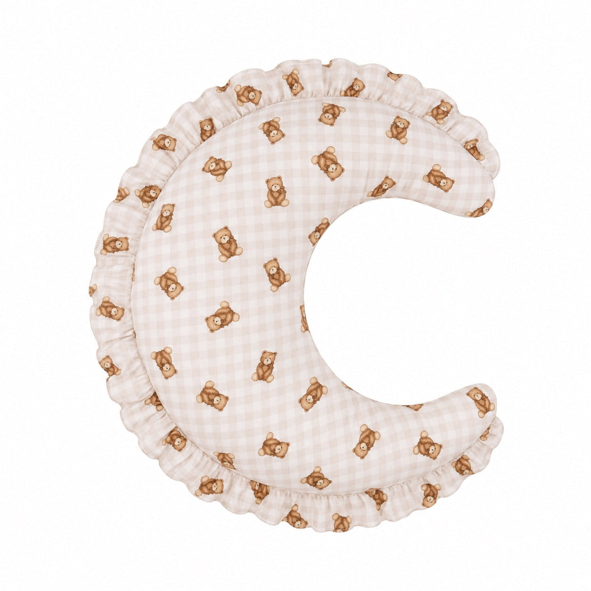 Gingham Feeding New Support Ruffle Nursing Pillow Cover