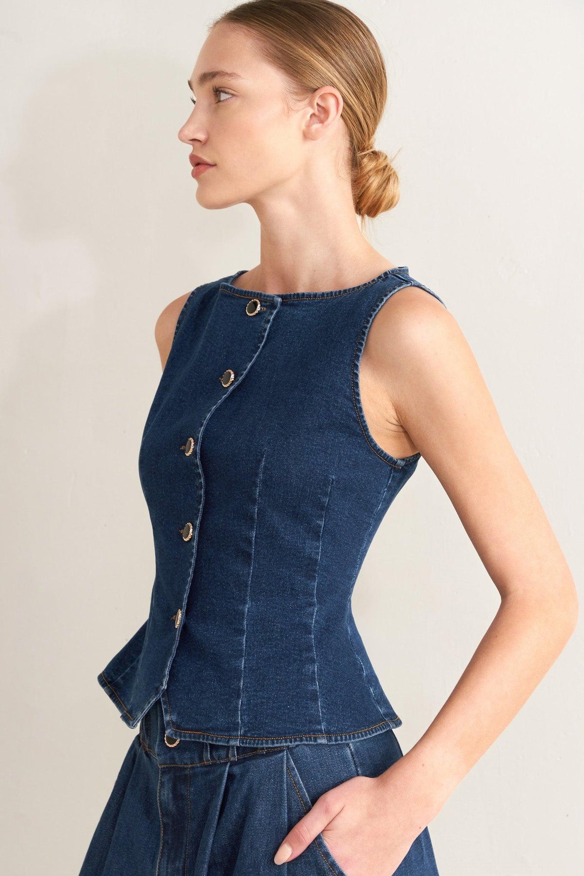 RETRO STREET DENIM VEST