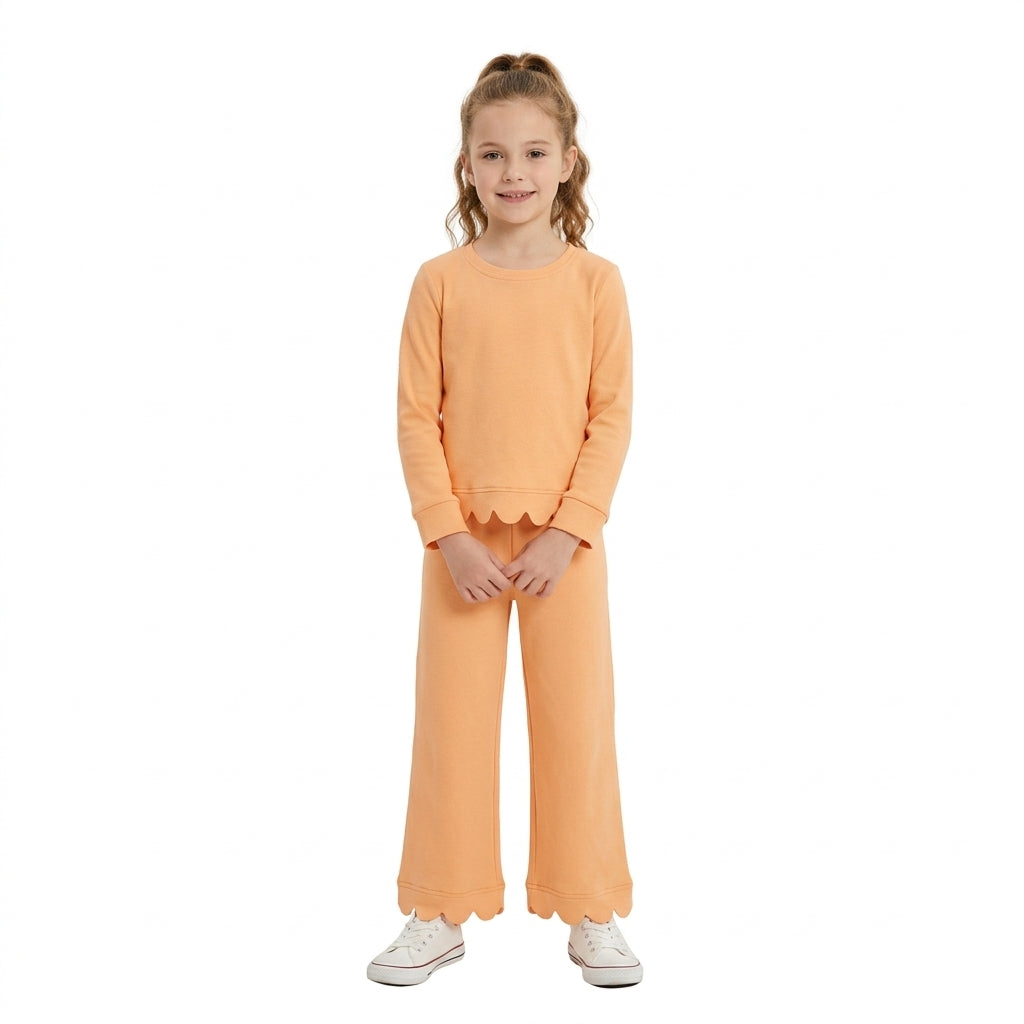 Orange Scallop Trim Set