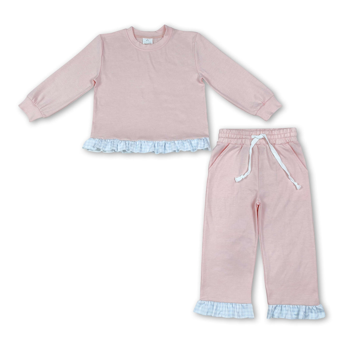 Plaid Ruffle Girl's Pajamas