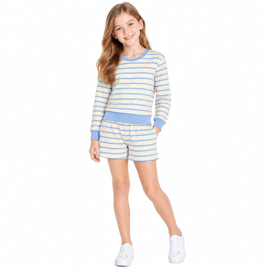 Yellow + Blue Stripe Activewear Set