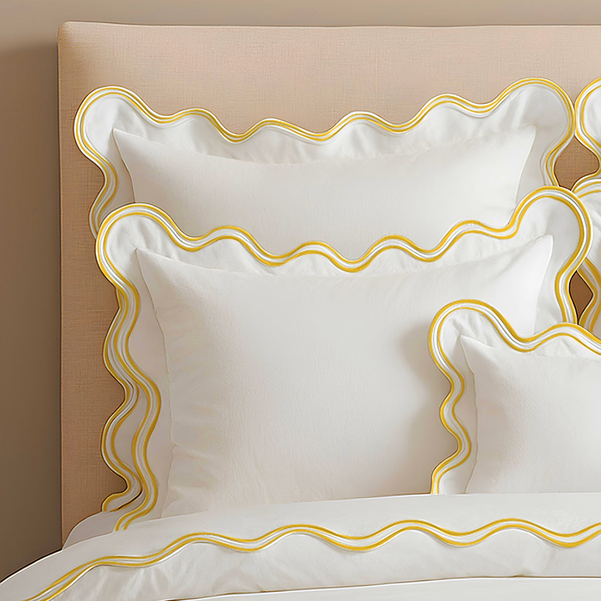 400TC Cotton Sateen Double Scalloped Duvet Cover Set