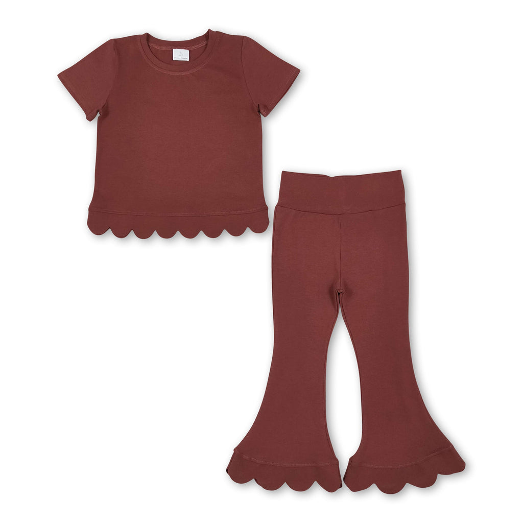 Burnt Orange Scallop Trim Set