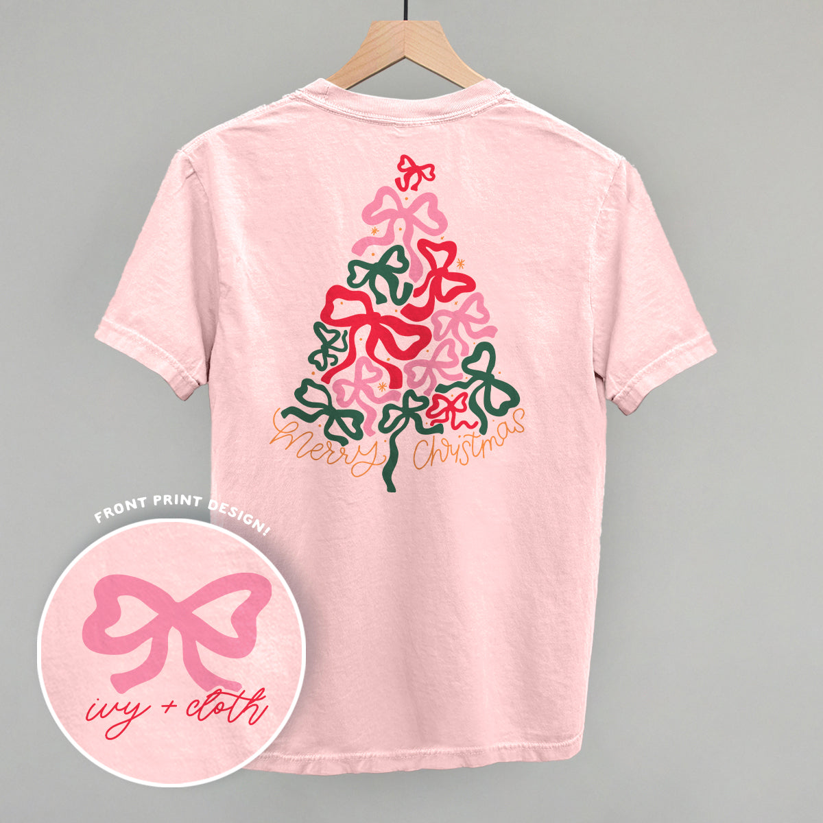 Merry Christmas Bow Tree (Back Print)