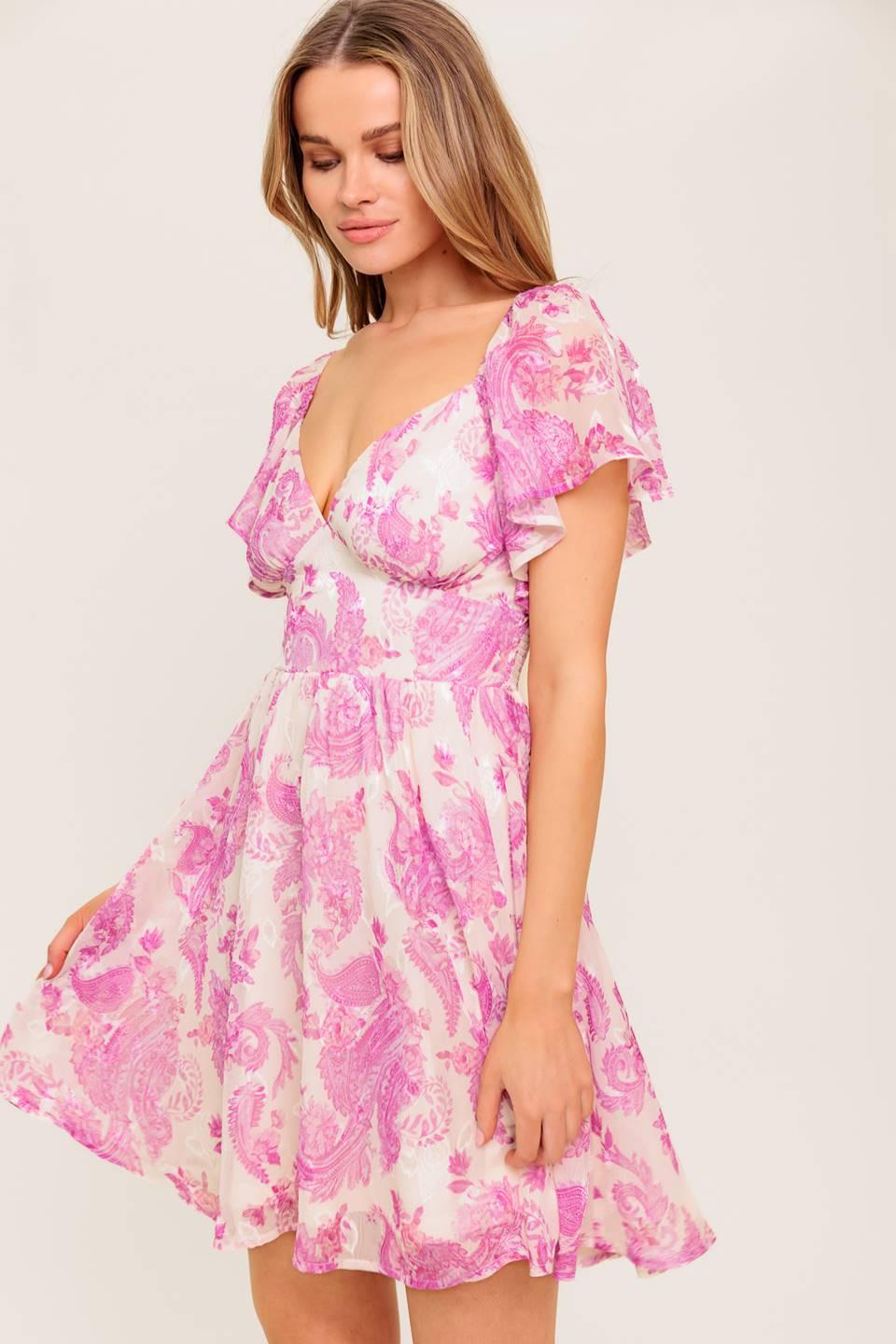 OCEAN WHISPER WOVEN MINI DRESS