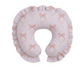 Pink Bow Ruffle Nursing Pillow Cover