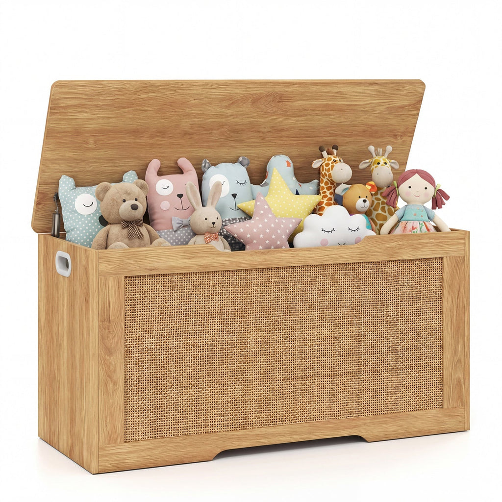 Kids Storage Bench 40 Inch Toy Box with Flip Top and Handles