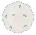 Meadow Flora Scalloped Ceramic Dinner Plates – Set of 4 (+1 Bonus Plate)