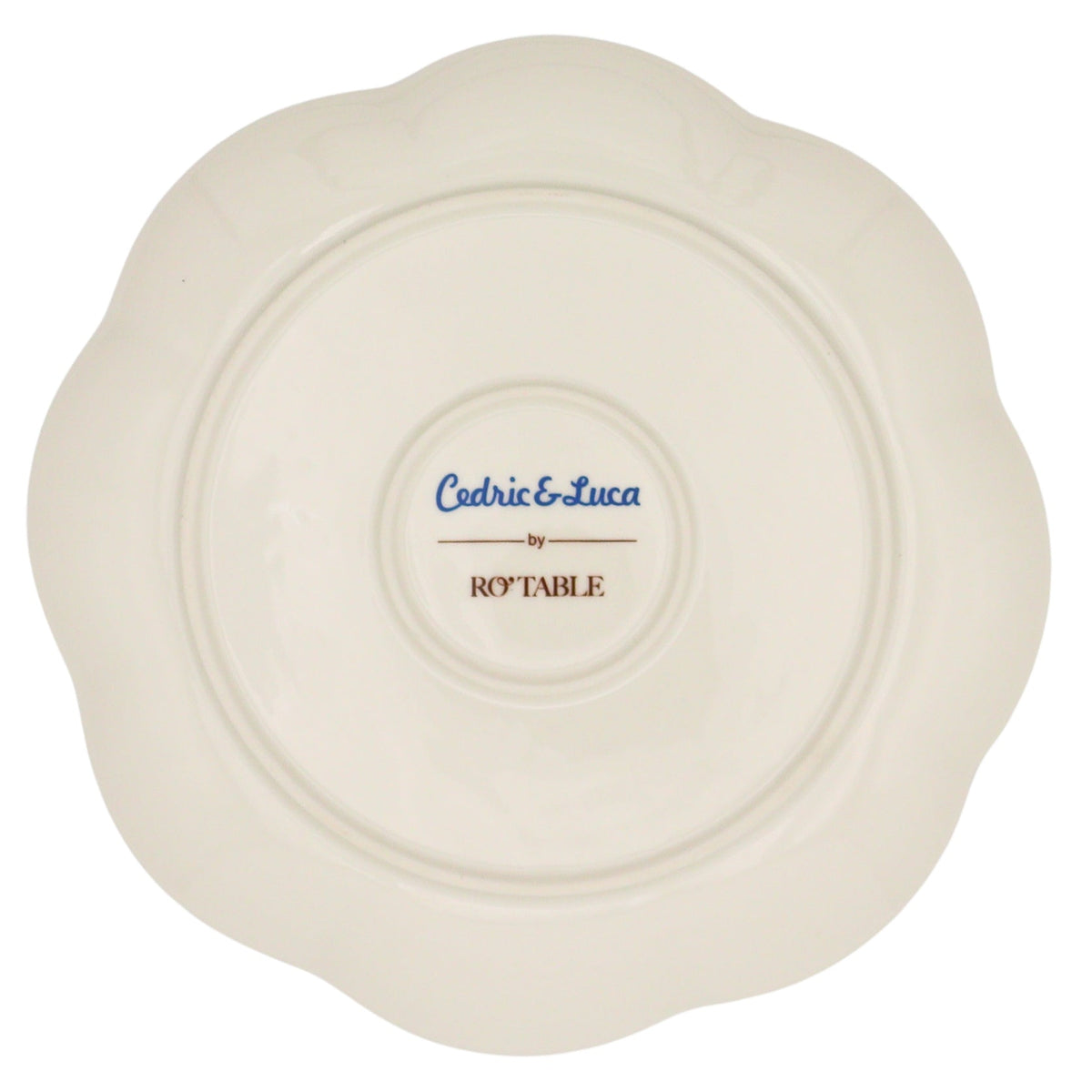 Meadow Flora Scalloped Ceramic Dinner Plates – Set of 4 (+1 Bonus Plate)