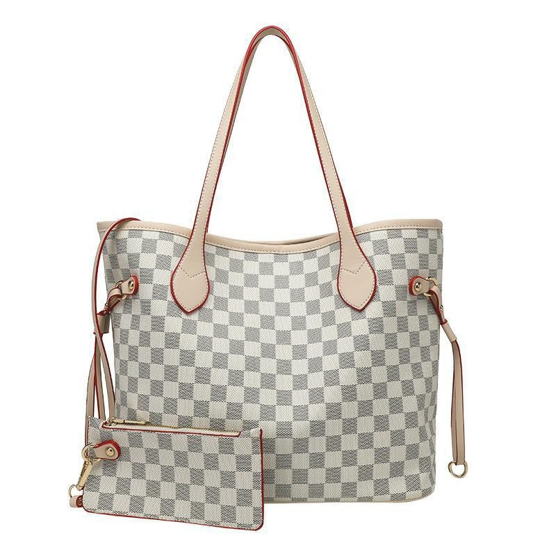 Large Capacity Checkered Tote