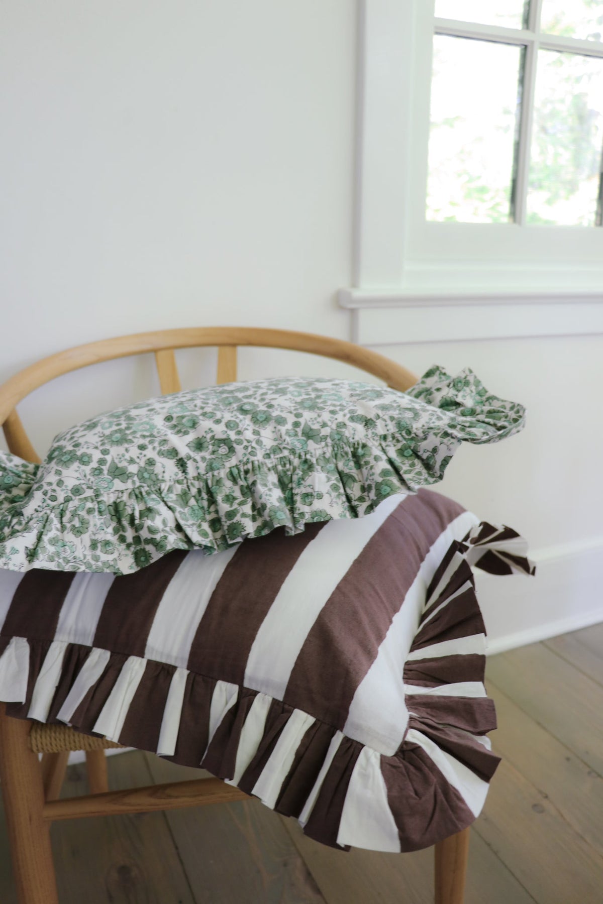Olive Floral Throw Pillow (12 x 16)