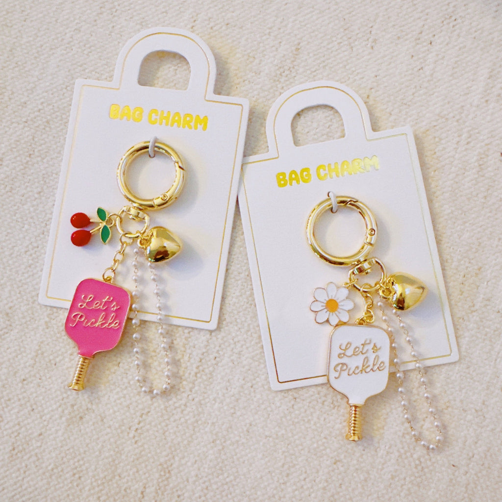 Pickleball Daisy Bag Charm