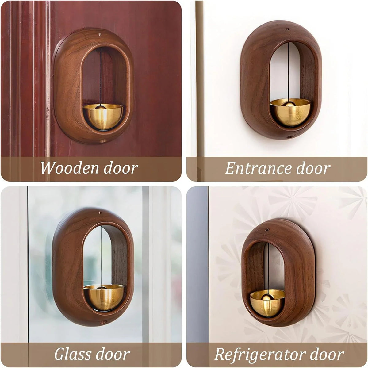 1pc Magnetic Brass Doorbell