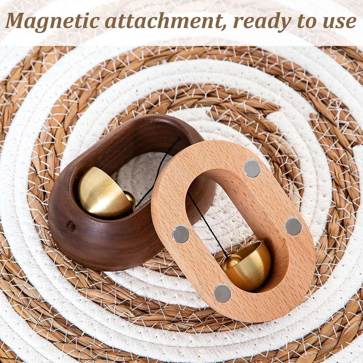 1pc Magnetic Brass Doorbell