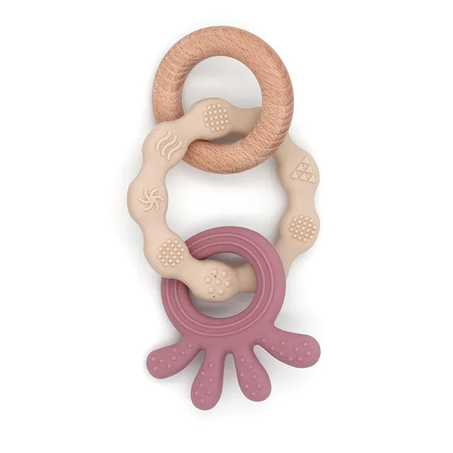 Rabbit Wooden Rattle & Teether