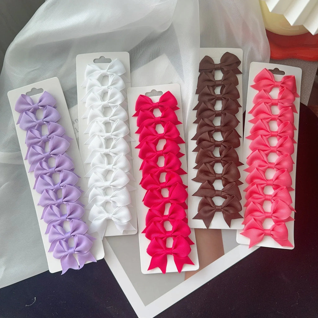 Grosgrain Bow Clips - 10 pcs