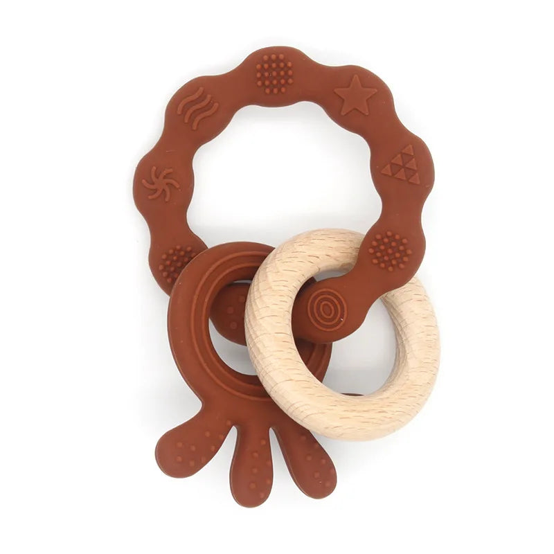 Rabbit Wooden Rattle & Teether