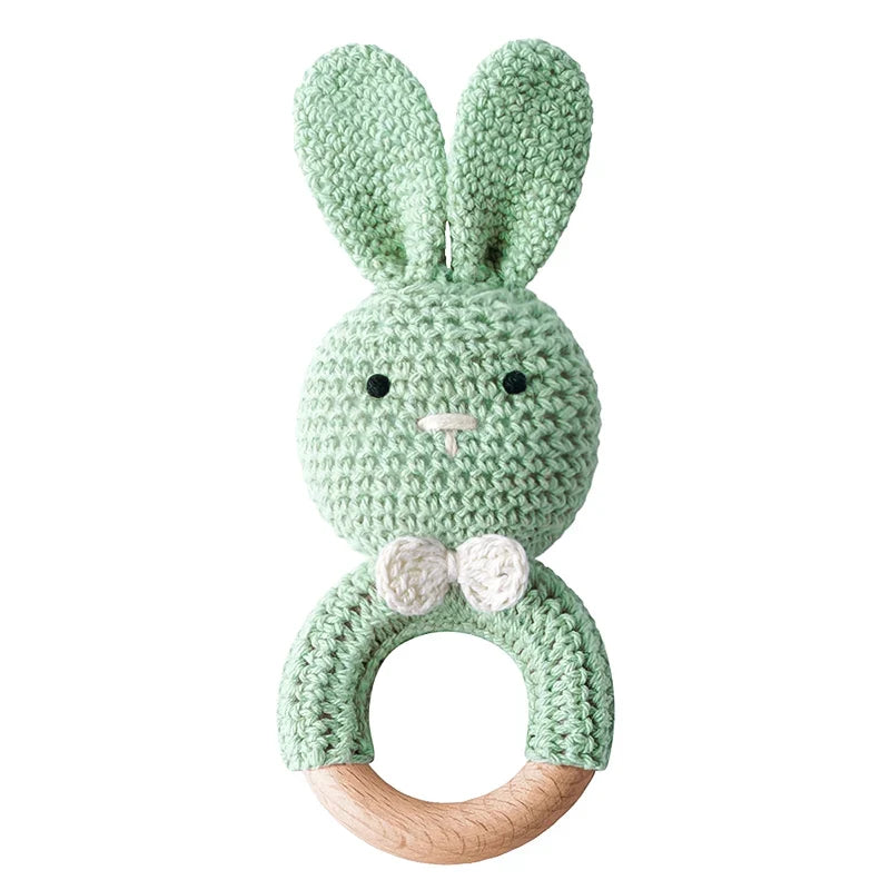 Rabbit Wooden Rattle & Teether