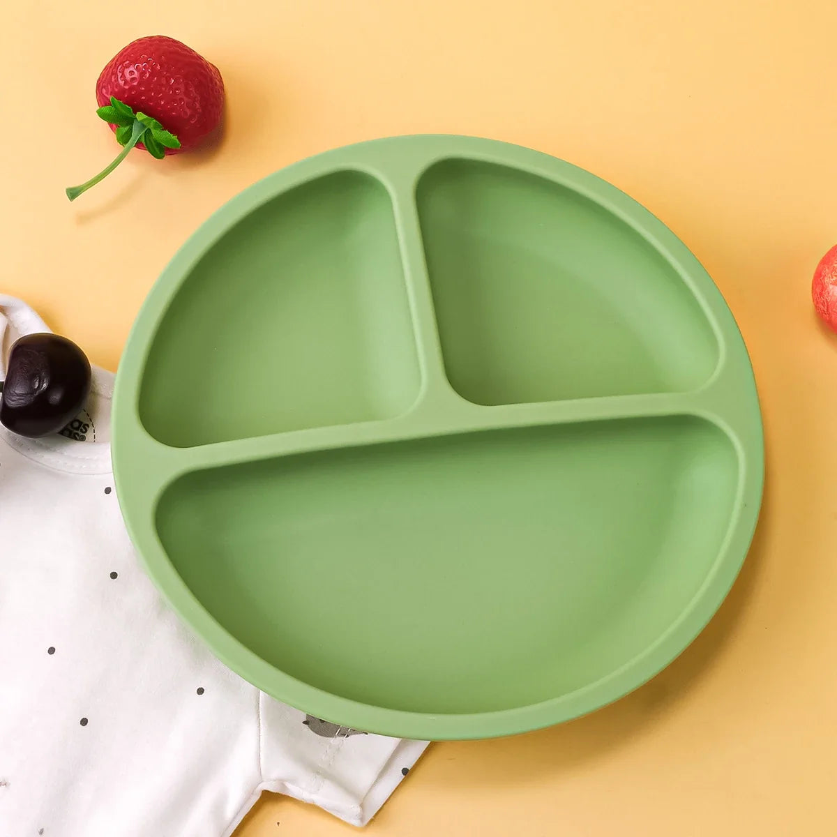Compartmentalized Plate with Suction - Silicone
