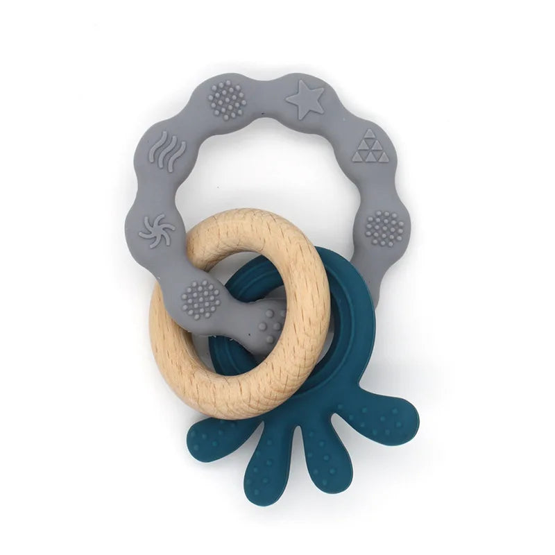 Rabbit Wooden Rattle & Teether