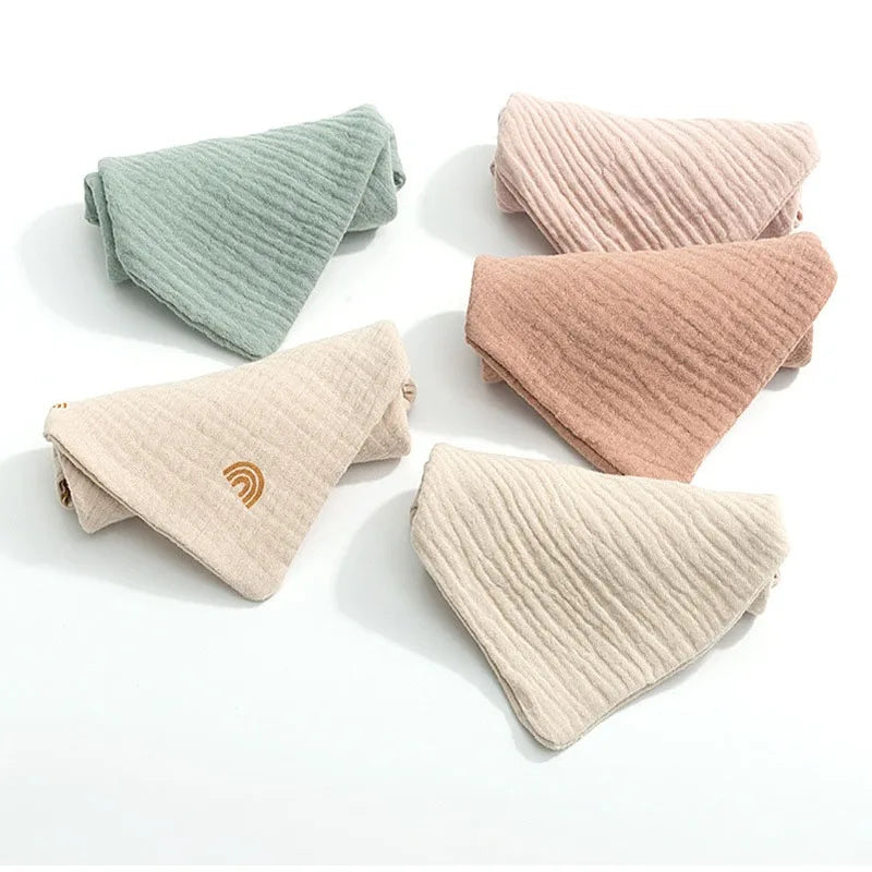 Baby Muslin Washcloths - 5 pc Random Colors