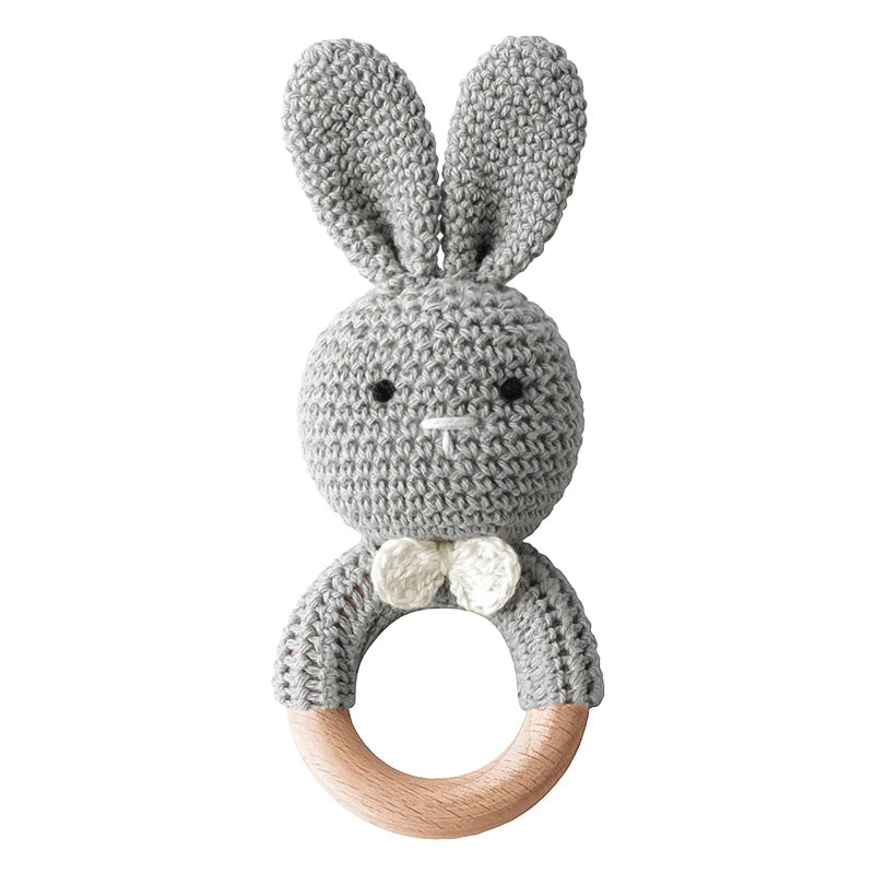 Rabbit Wooden Rattle & Teether