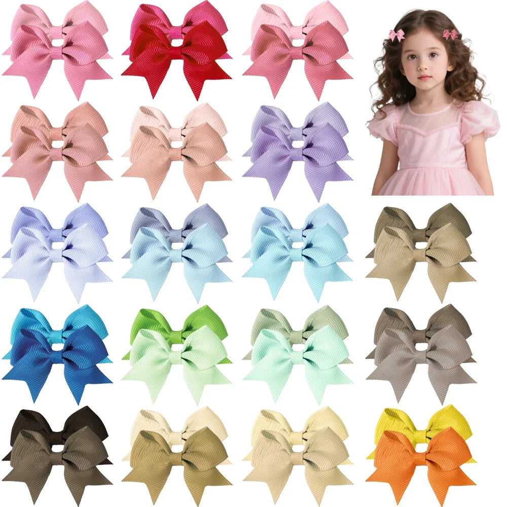 Grosgrain Bow Clips - 10 pcs