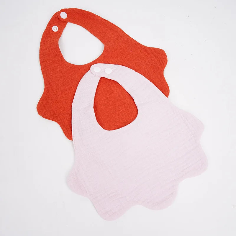 Soft Cotton Baby Print Bibs – Solid Color Infant Burp Cloths, Bandana Scarf for Newborns, Feeding & Saliva Towel for Boys & Girls